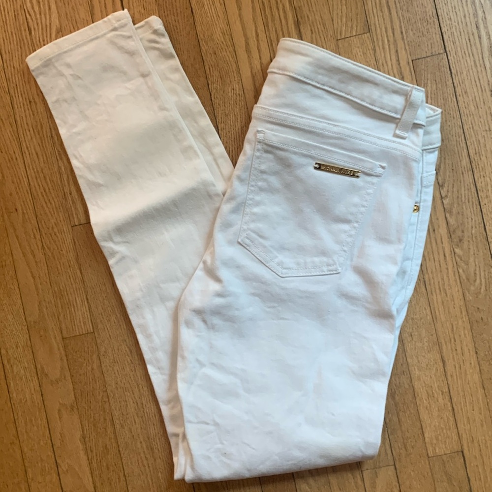 Michael Kors white skinny jeans